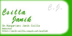 csilla janik business card